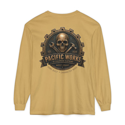Pacific Works Collection - Signature Logo Long Sleeve T-Shirt - CaliPride Clothing