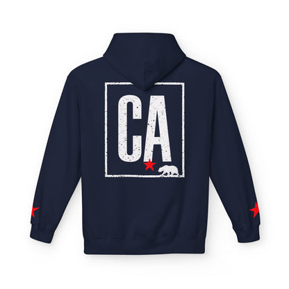 CA State Bear, Hoodie | CaliPride Clothing white logo
