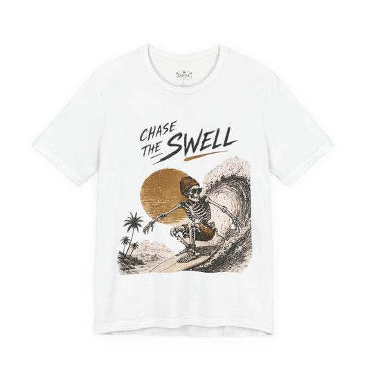 Skate & Surf Collection - Chase the Swell, Vintage Skeleton Graphic T-Shirt — CaliPride Clothing