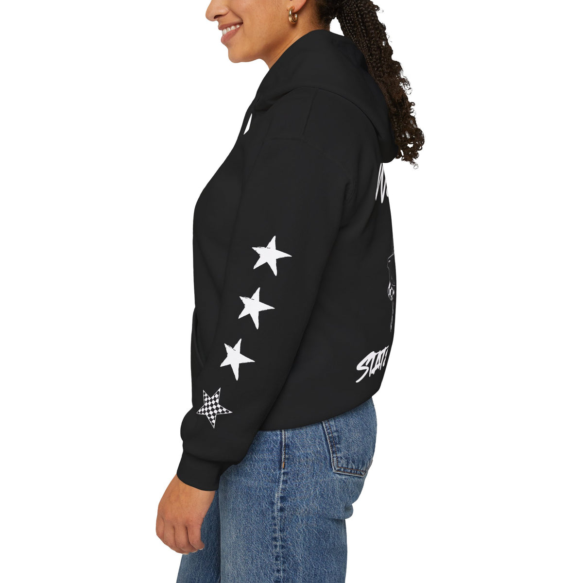 Urban Underground Collection | West Coast State of Mind - B&W Checkered OG Sugar Skull Hoodie - CaliPride Clothing