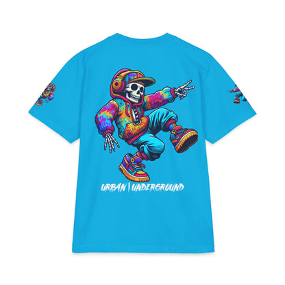 Urban Underground Collection - Neon Drip, Skeleton Jam, Graphic 4-way T Shirt - CaliPride Clothing