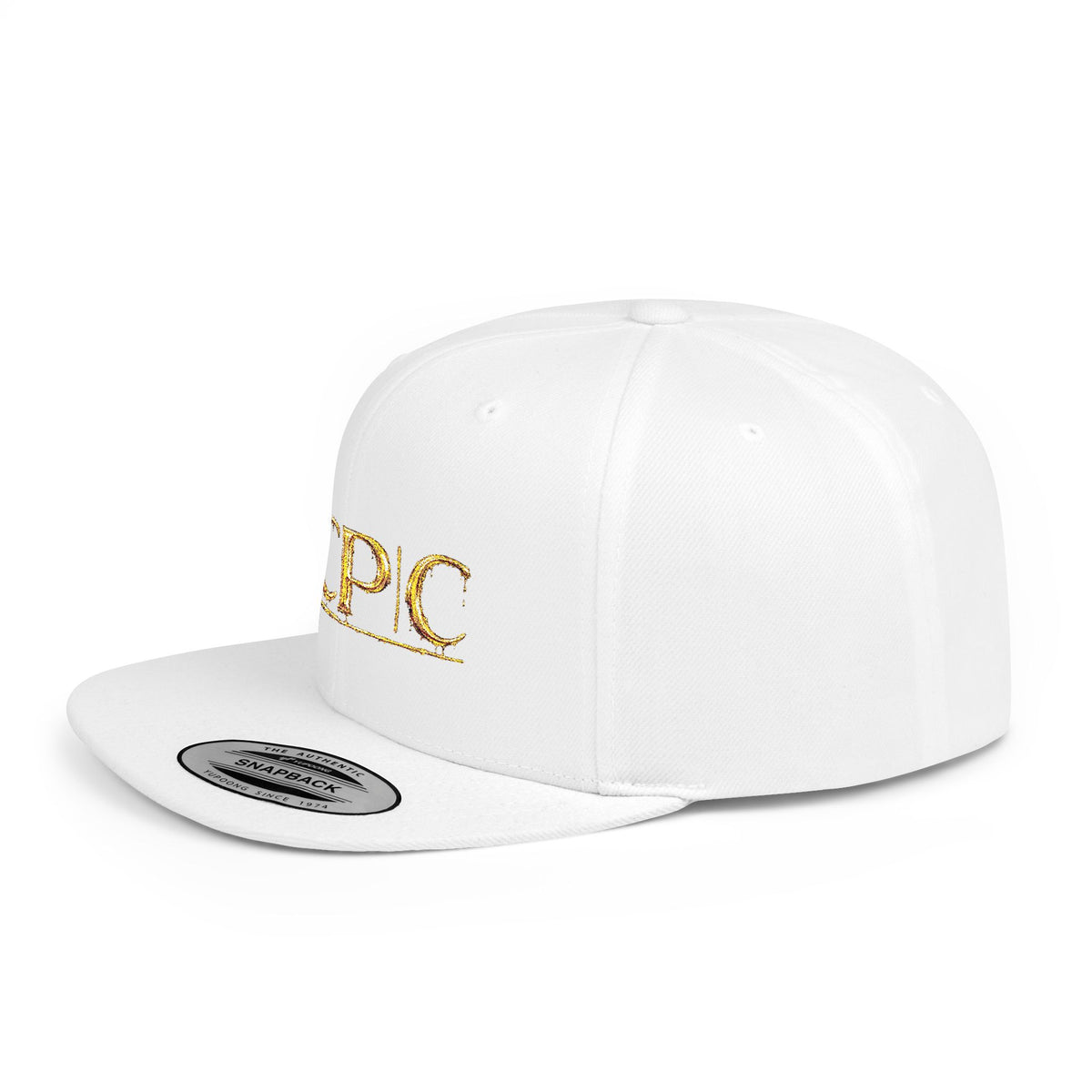 Urban Underground Collection - CP | C Gold Drip Edition No. 1, Embroidered Flat Bill Hat - CaliPride Clothing