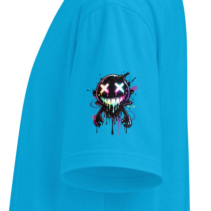 Urban Underground Collection - Neon Drip Smiley, Graphic 4-way T Shirt - CaliPride Clothing