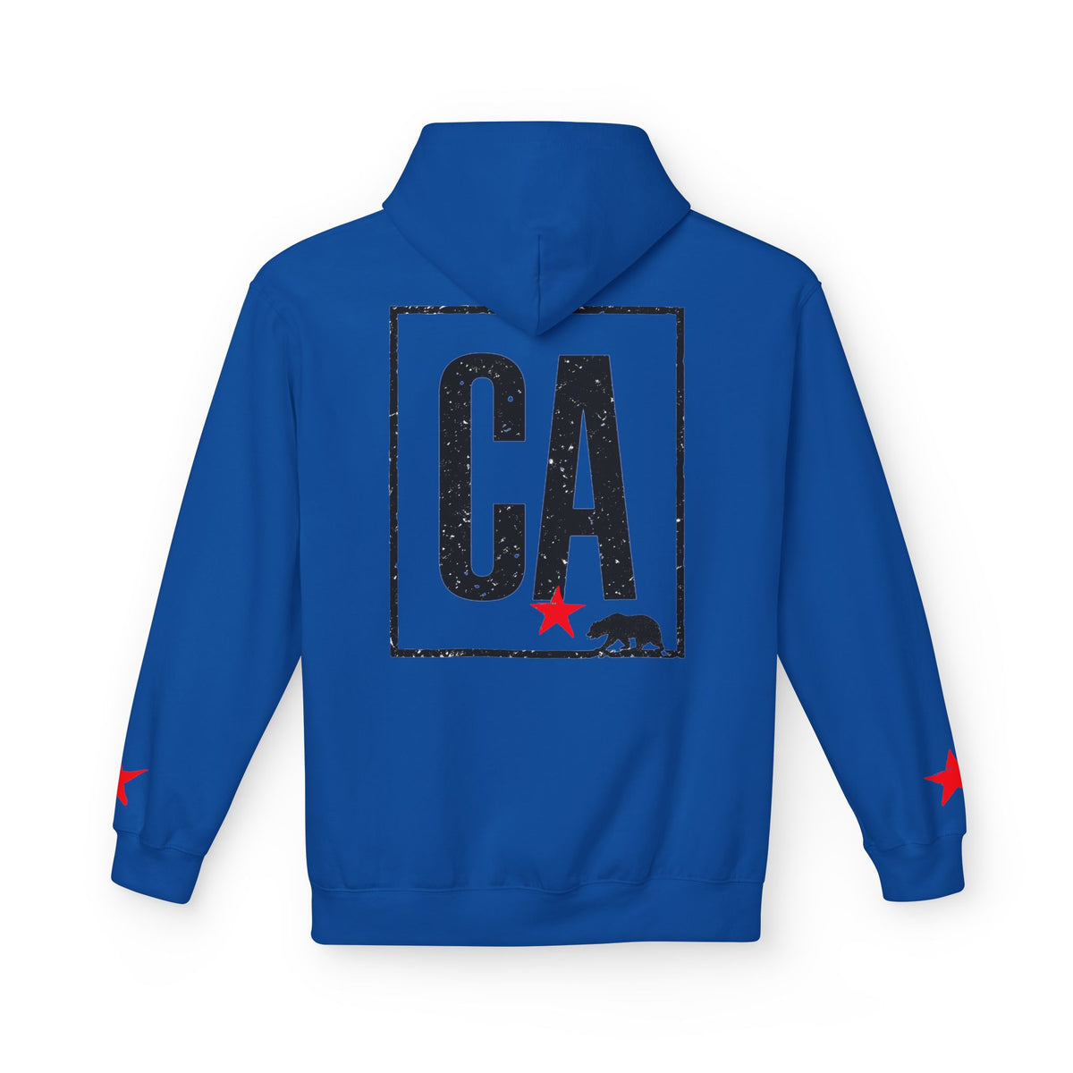 Surf & Beach Collection - CA State Bear Graphic Hoodie, Black logo - CaliPride Clothing