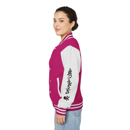 Urban Underground Collection - Savage Vibe, Bone Drop Graphic Letterman Jacket | CaliPride Clothing