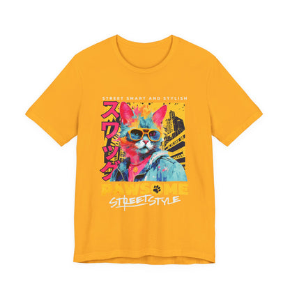 Urban Underground Collection - Who's Pawsome Urban Cat, Graphic T Shirt - CaliPride Clothing