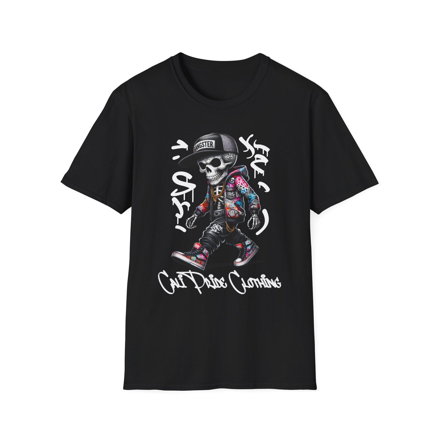Graffiti Skeleton Artist Graphic T-Shirt