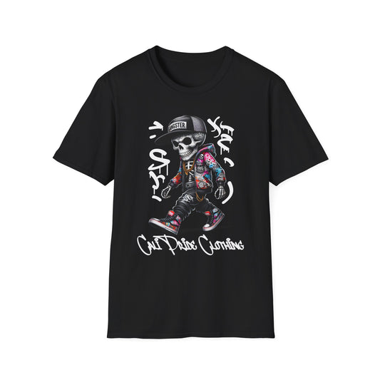 Graffiti Skeleton Artist Graphic T-Shirt
