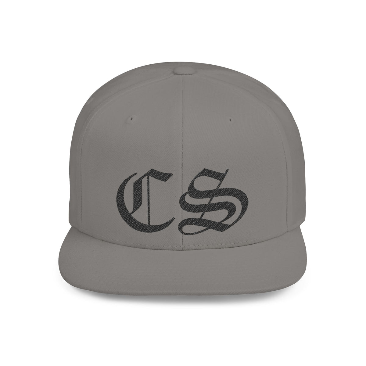 Concrete & Scars Skatewear Collection - CS Old English Embroidered, black logo, Hat | Flat Bill Snapback - CaliPride Clothing