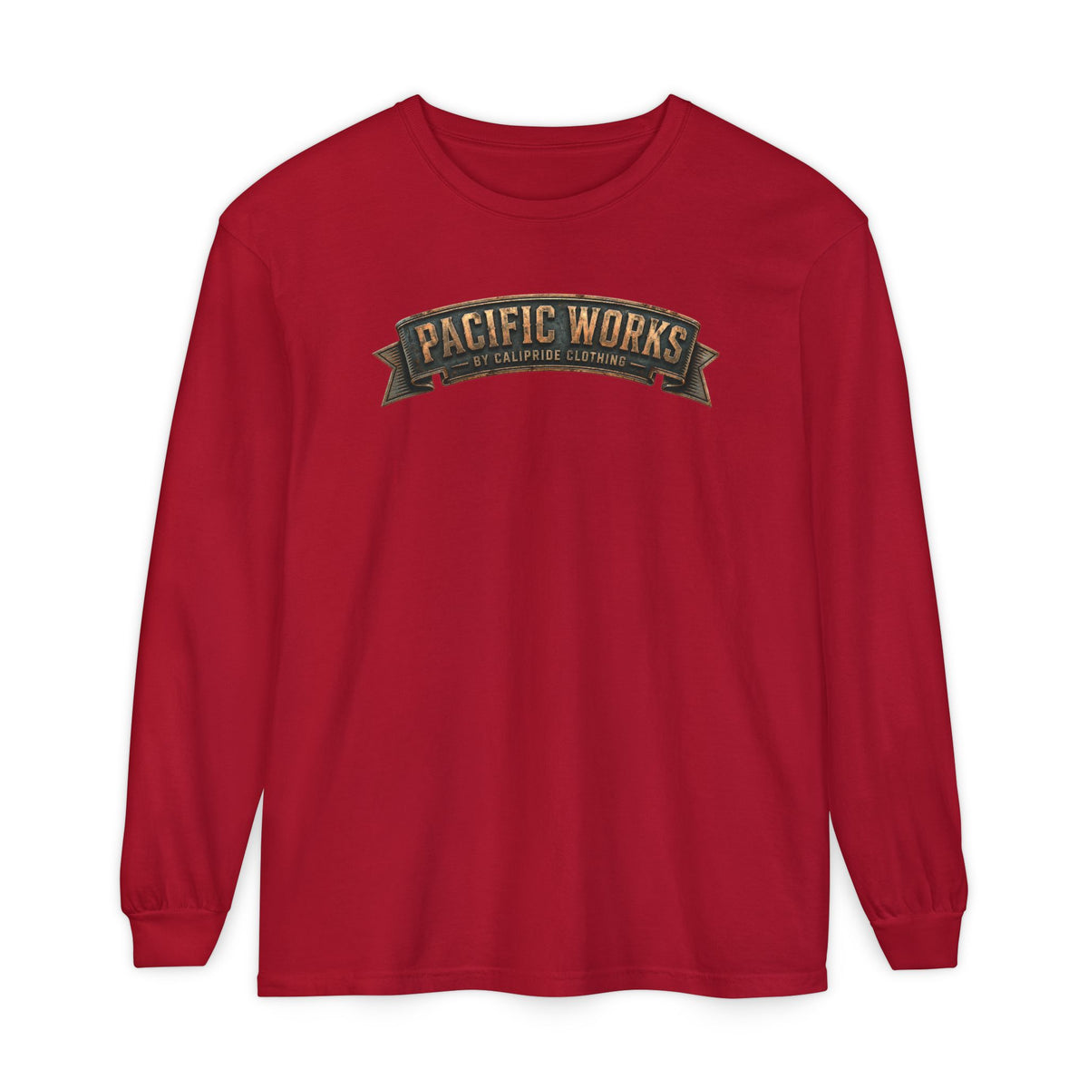Pacific Works Collection - Signature Logo Long Sleeve T-Shirt - CaliPride Clothing