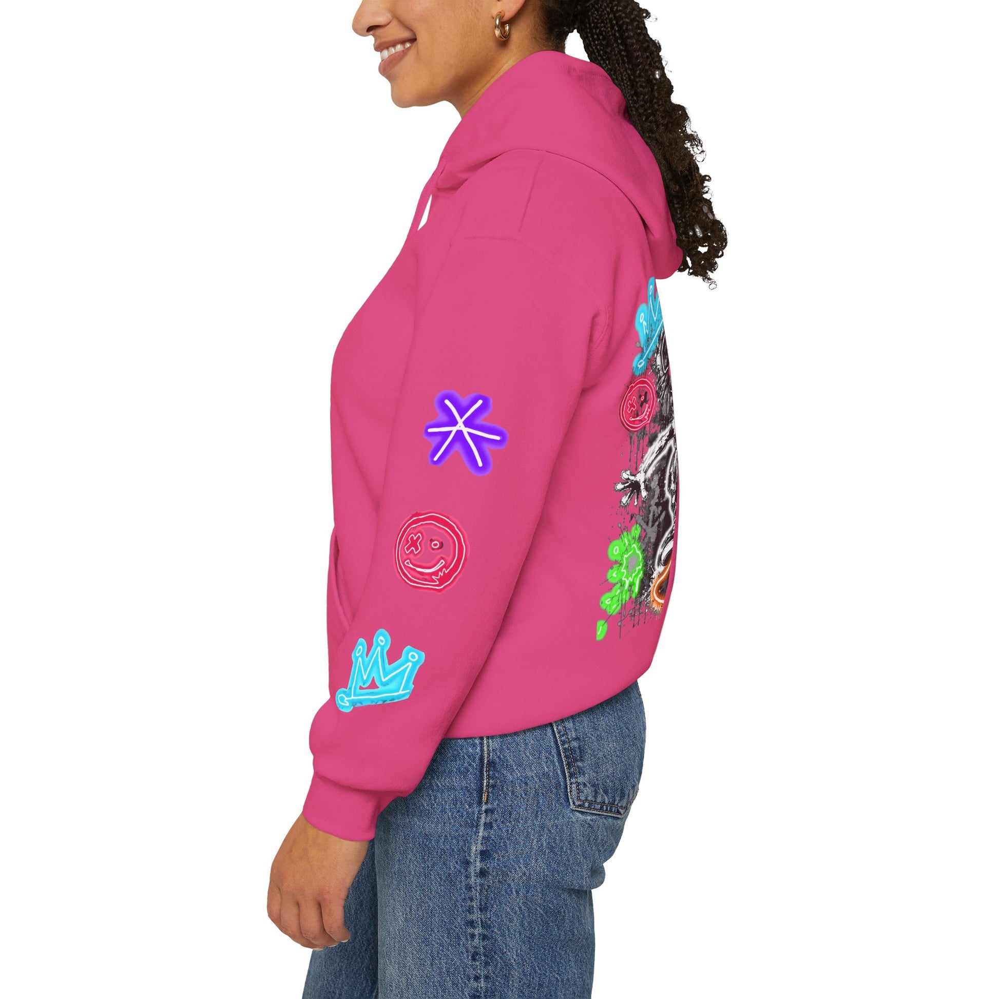 Skate & Surf Collection - Neon Skizzy Skater Graphic Hoodie, multiple colors | CaliPride Clothing