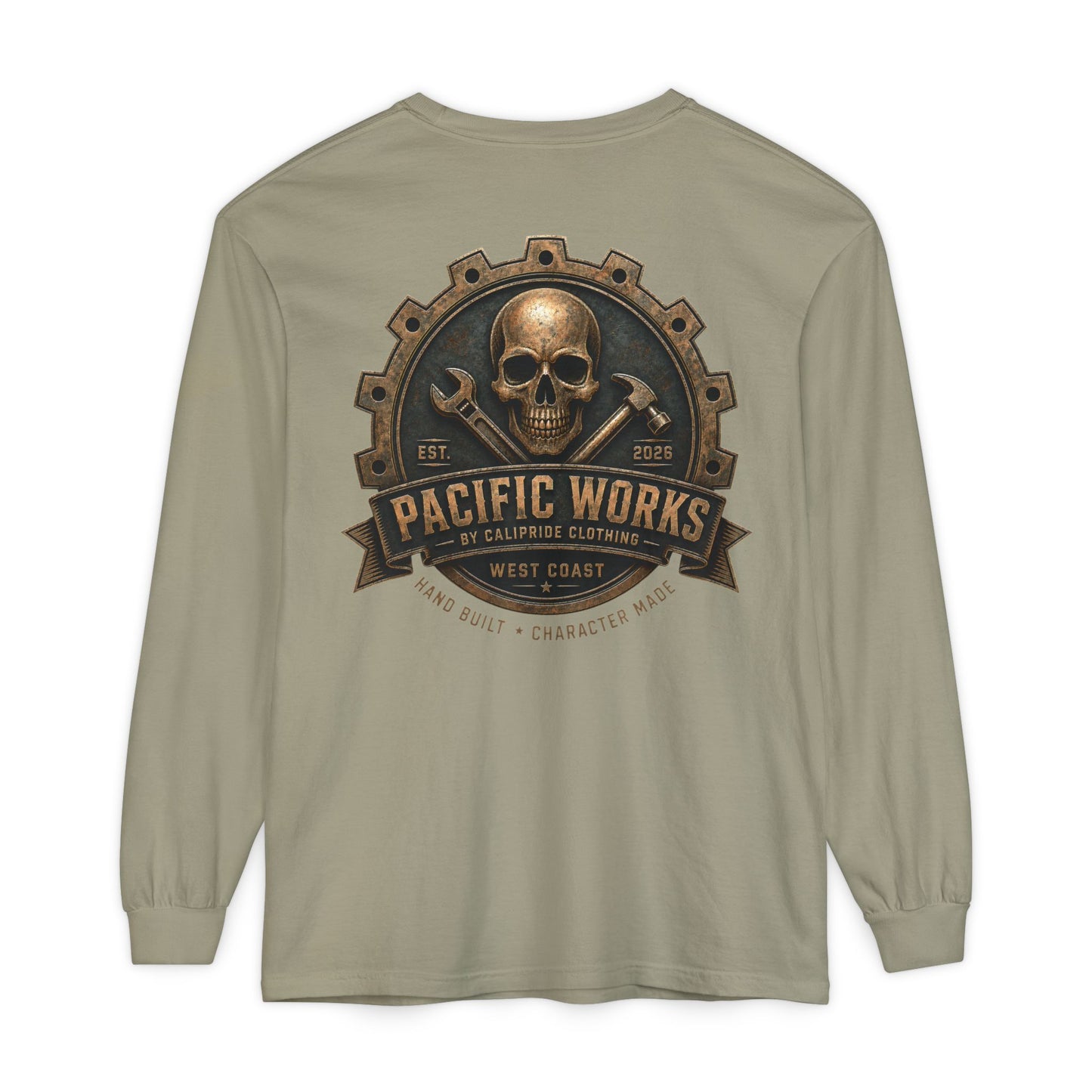Pacific Works Collection - Signature Logo Long Sleeve T-Shirt - CaliPride Clothing