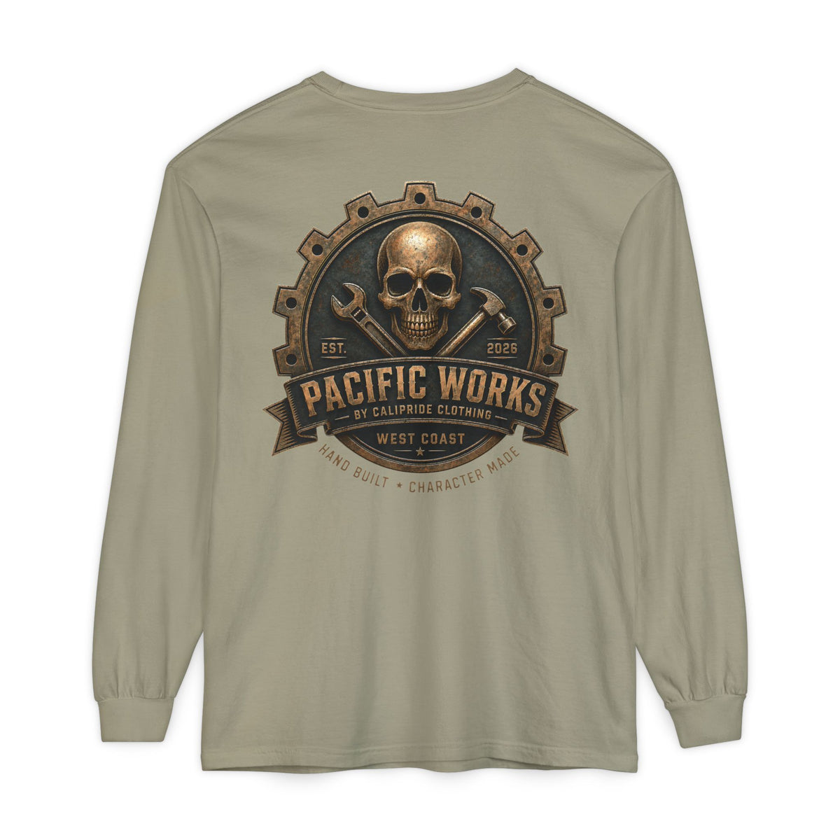 Pacific Works Collection - Signature Logo Long Sleeve T-Shirt - CaliPride Clothing