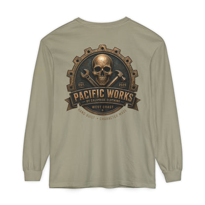 Pacific Works Collection - Signature Logo Long Sleeve T-Shirt - CaliPride Clothing