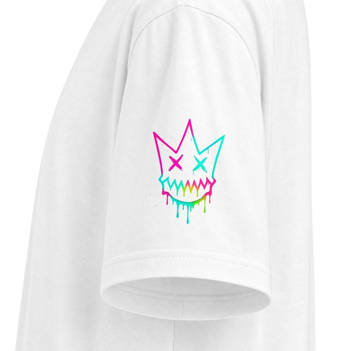 Urban Underground Collection - Neon Drip, Crown Face, Graphic 4-way T Shirt - CaliPride Clothing