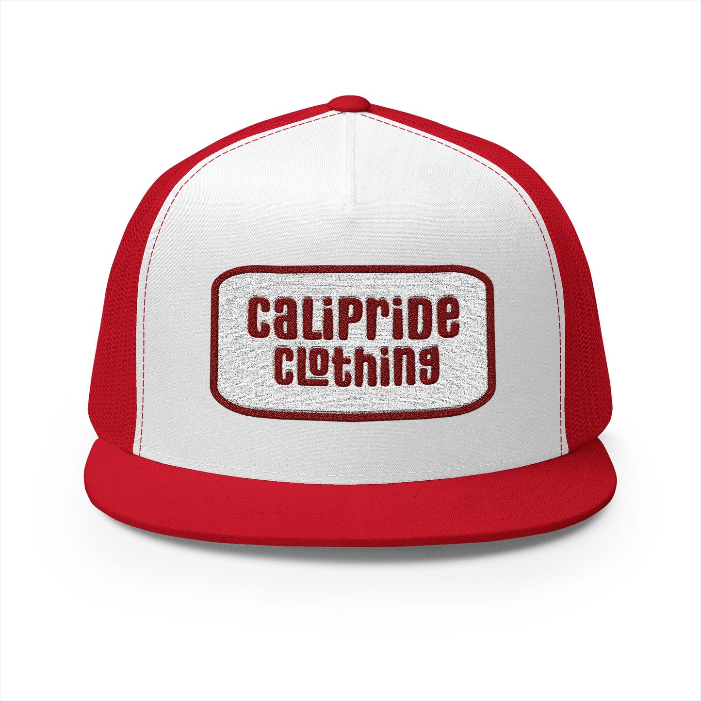 CaliPride Clothing Red Oval Logo Trucker Cap