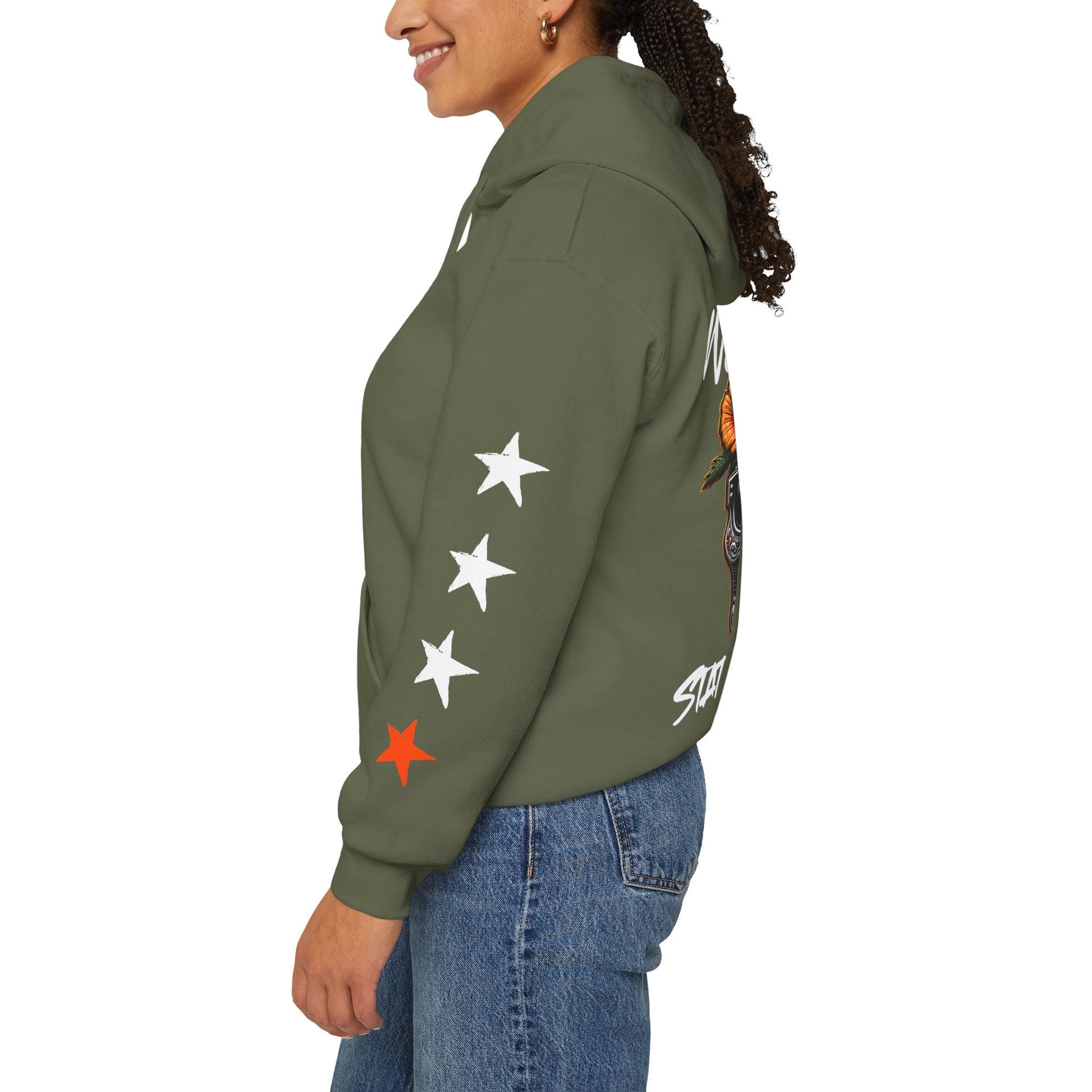 Urban Underground Collection | West Coast State of Mind - Floral Poppy & Sugar Skull Hoodie | CaliPride Clothing