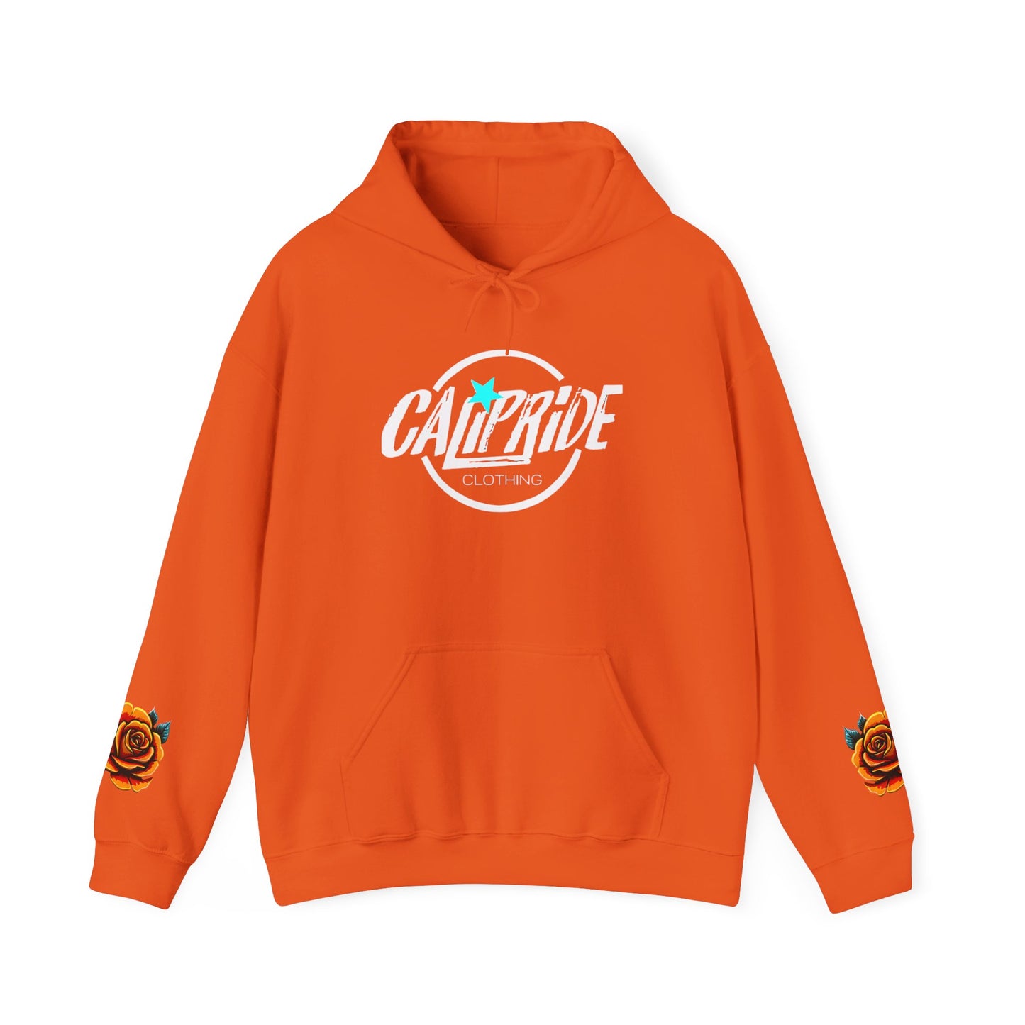 'West Coast State of Mind' Floral half Skull, turquoise, Graphic Hoodie - CaliPride Clothing