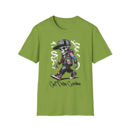 Graffiti Skeleton Artist Graphic T-Shirt