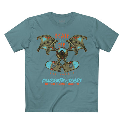 Concrete & Scars Collection - Skate or Die Crazy Eye, Graphic T-Shirt — CaliPride Clothing