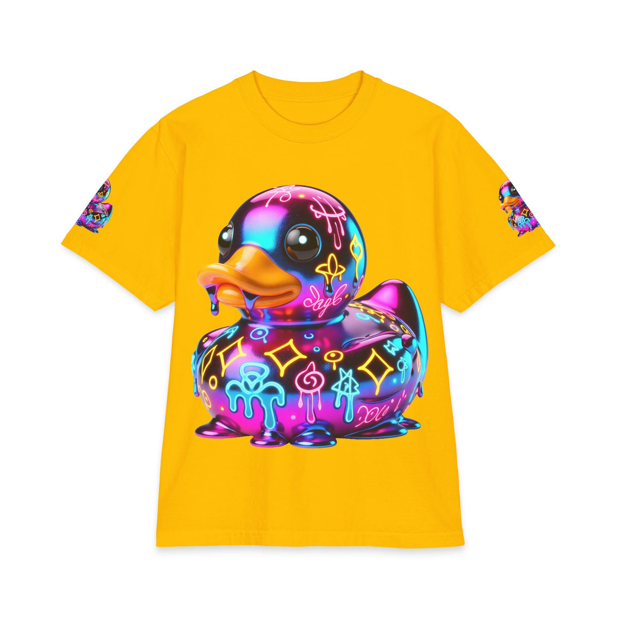 Urban Underground Collection - Neon Drip, Rub'a Ducky, Graphic 4-way T Shirt - CaliPride Clothing