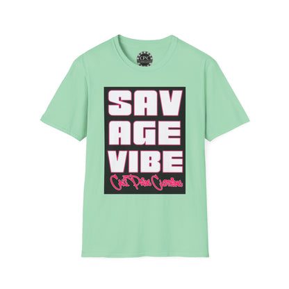 "Savage Vibe Graffiti Block" Series, Neon Pink outlined logo w black — CaliPride Clothing