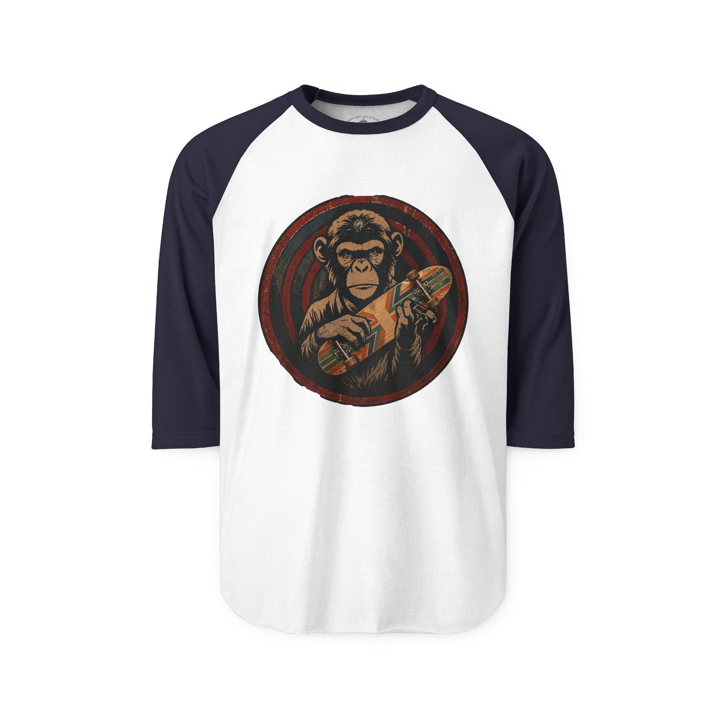 Pacific Works Collection - Raglan, Chimpin' Around, Graphic Raglan Tee — CaliPride Clothing