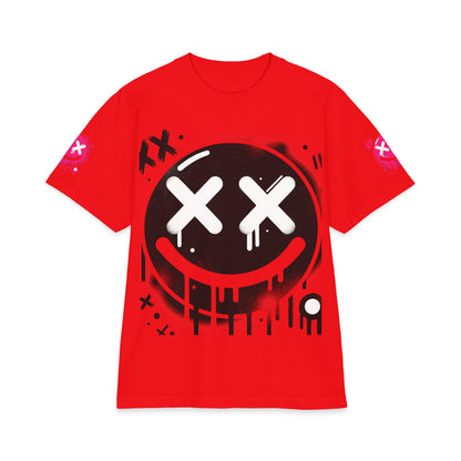 Urban Underground Collection - Neon Drip, X'd Out Smiley, Graphic 4-way T Shirt - CaliPride Clothing