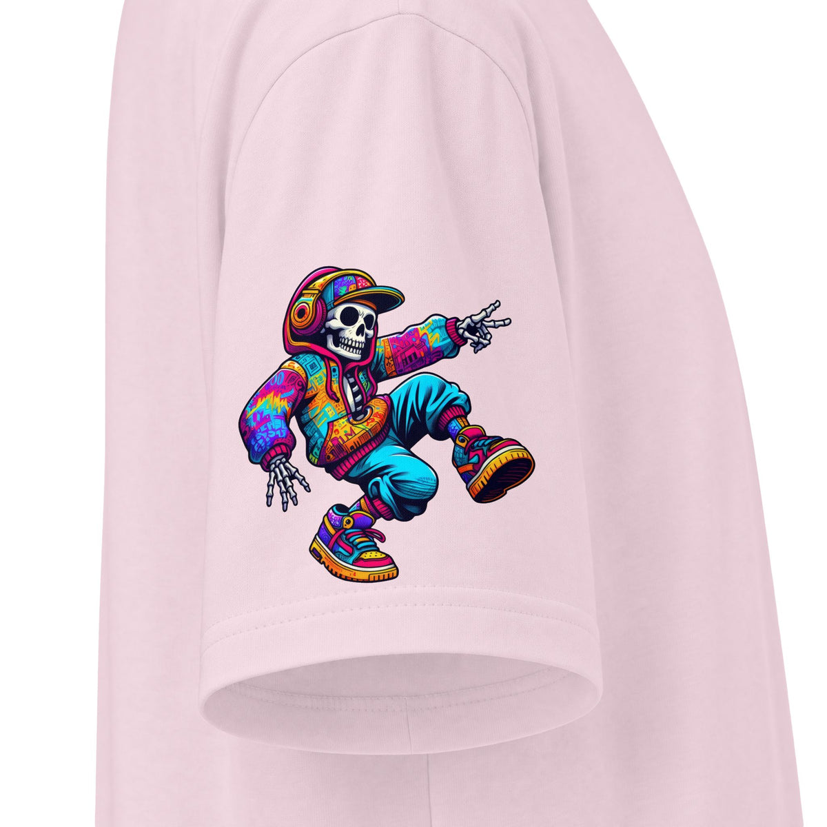 Urban Underground Collection - Neon Drip, Skeleton Jam, Graphic 4-way T Shirt - CaliPride Clothing