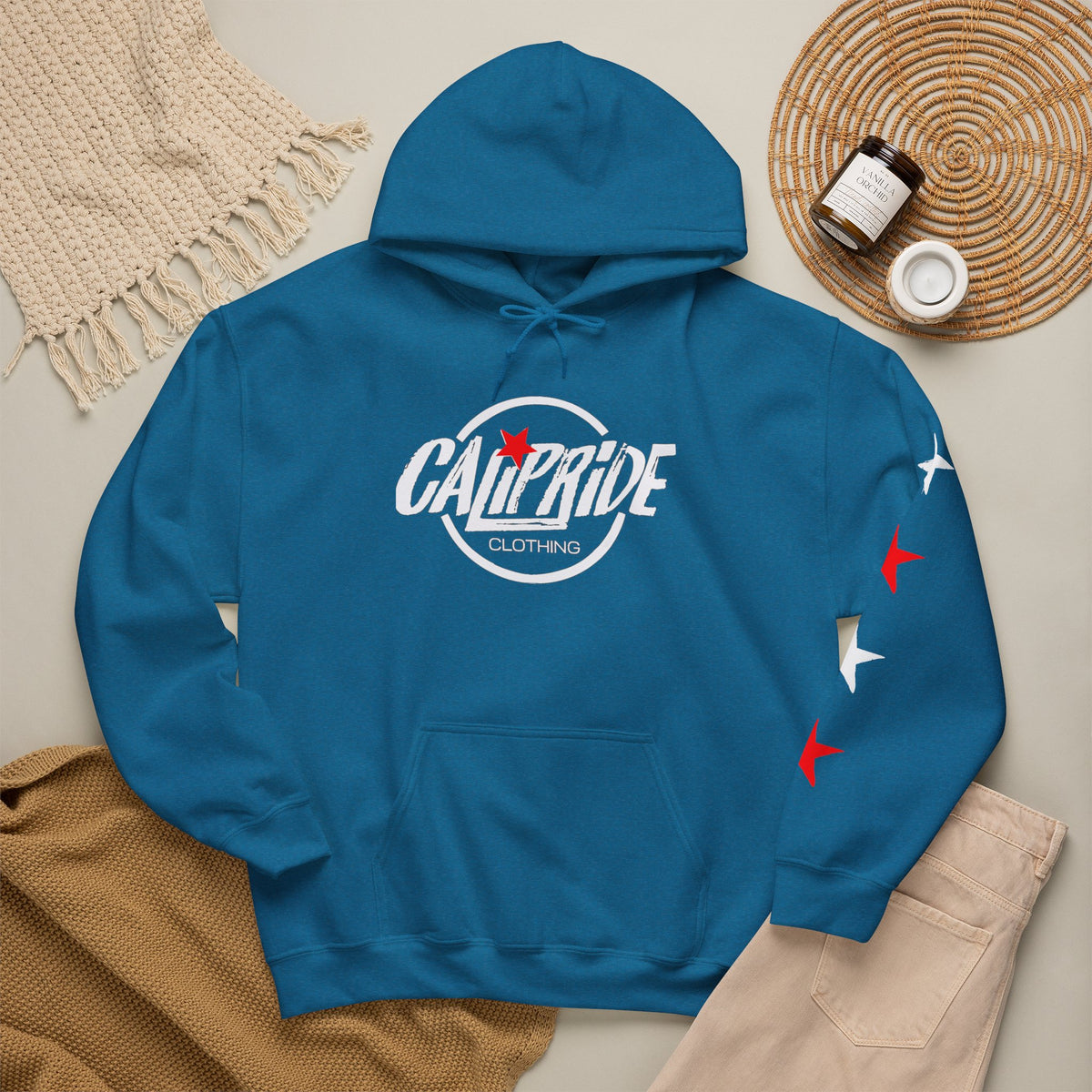 Urban Underground Collection | West Coast Vibe series - Graphic & Stars Hoodie - CaliPride Clothing