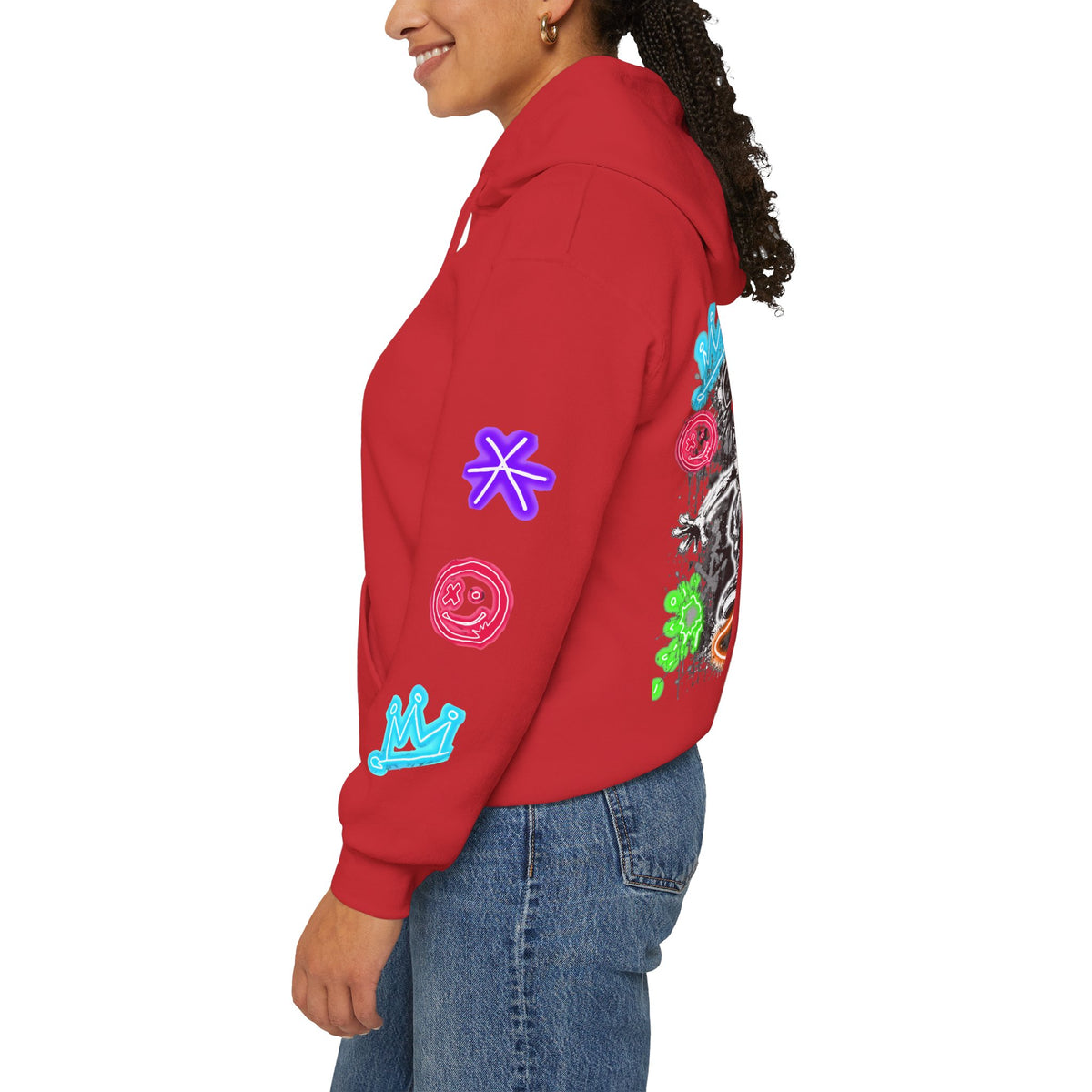Skate & Surf Collection - Neon Skizzy Skater Graphic Hoodie, multiple colors | CaliPride Clothing