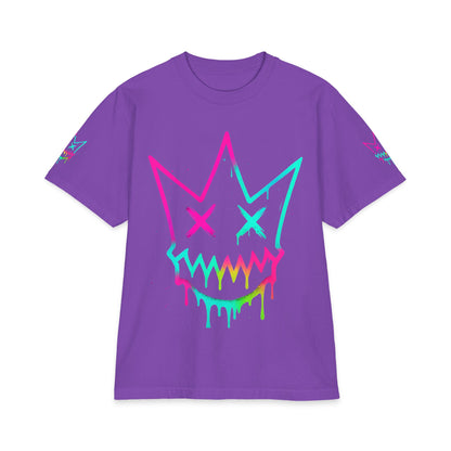 Urban Underground Collection - Neon Drip, Crown Face, Graphic 4-way T Shirt - CaliPride Clothing