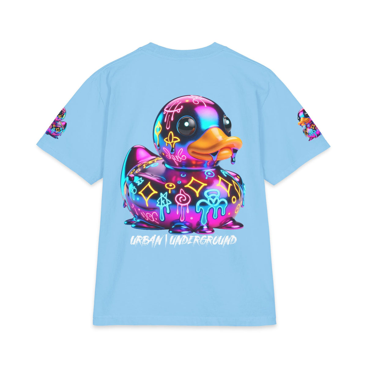 Urban Underground Collection - Neon Drip, Rub'a Ducky, Graphic 4-way T Shirt - CaliPride Clothing