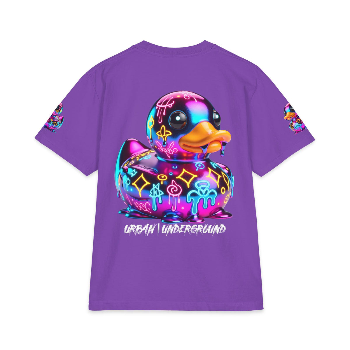 Urban Underground Collection - Neon Drip, Rub'a Ducky, Graphic 4-way T Shirt - CaliPride Clothing