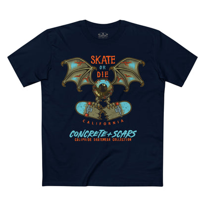 Concrete & Scars Collection - Skate or Die Crazy Eye, Graphic T-Shirt — CaliPride Clothing