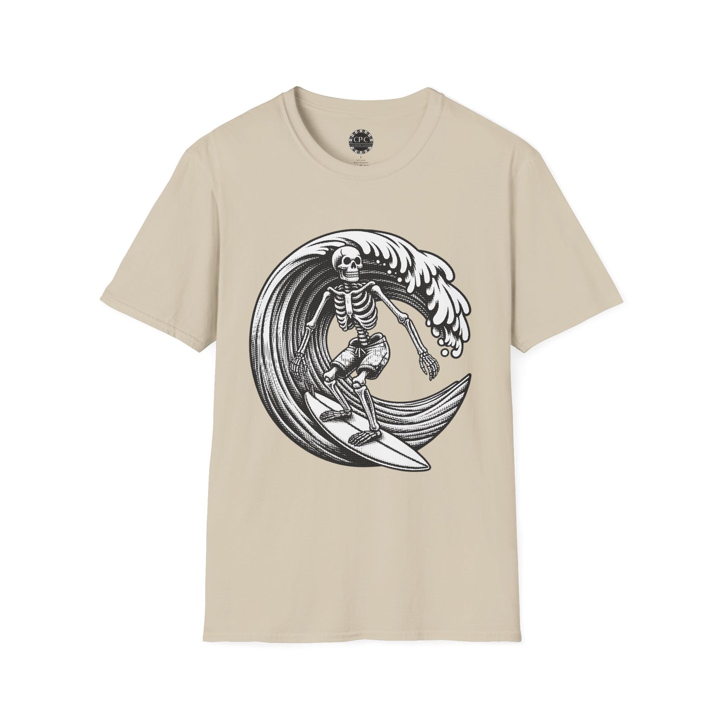 Surf & Beach Collection - Solo Swellen, Vintage Skeleton Graphic T-Shirt — CaliPride Clothing