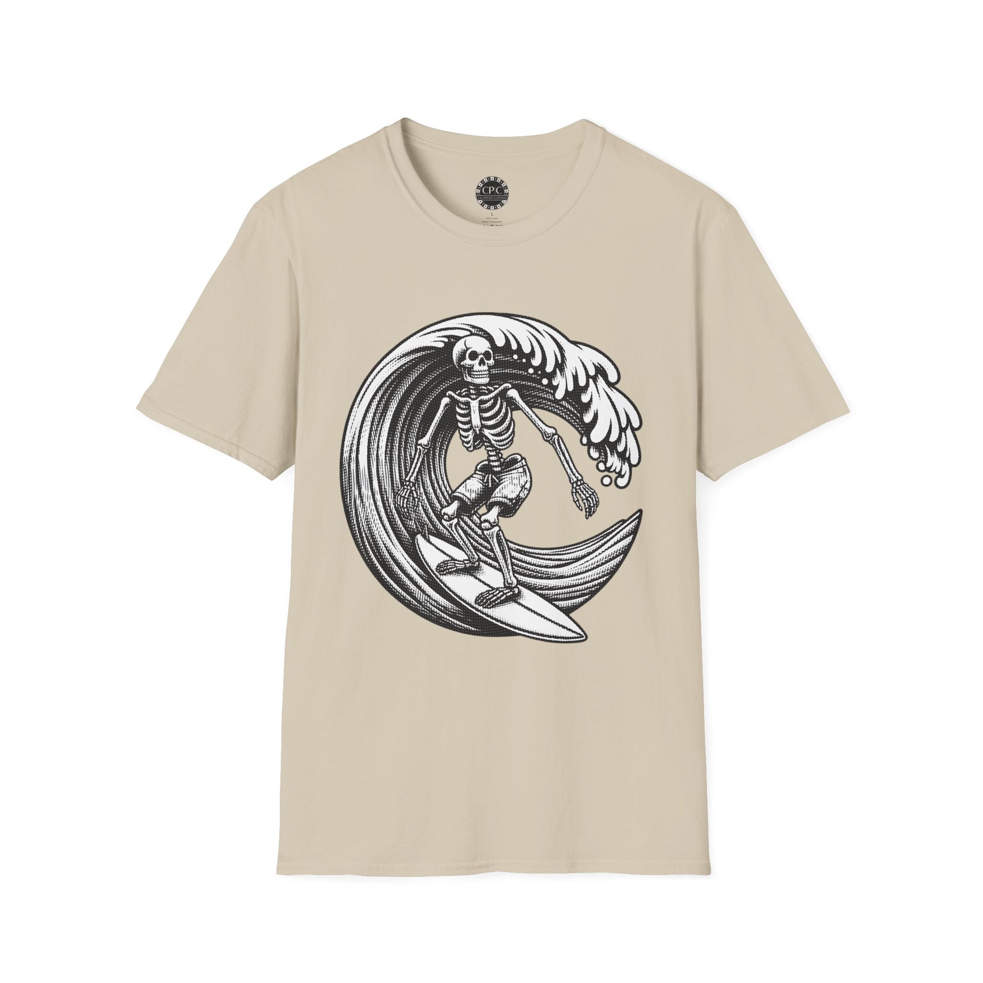 Surf & Beach Collection - Solo Swellen, Vintage Skeleton Graphic T-Shirt — CaliPride Clothing