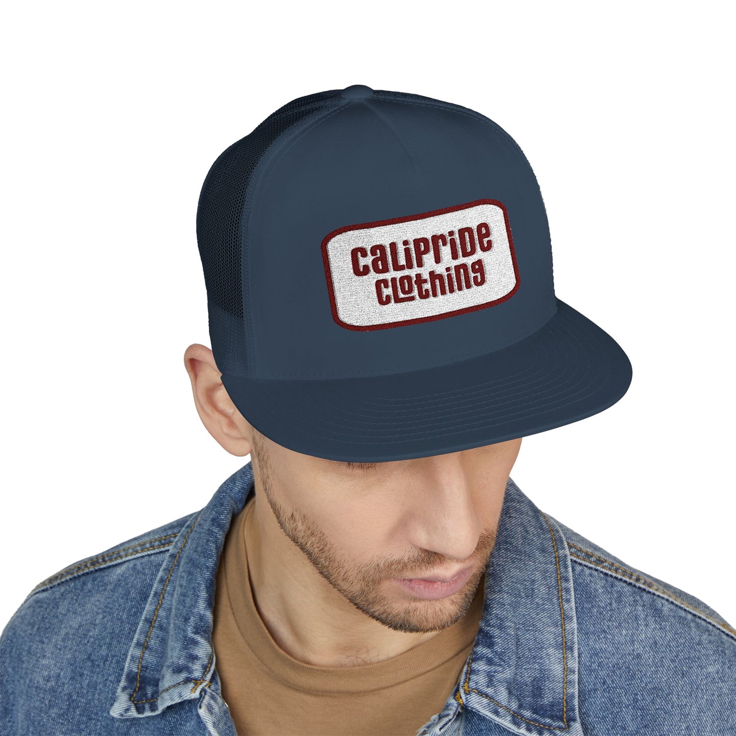 CaliPride Clothing Red Oval Logo Trucker Cap