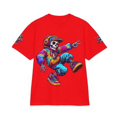 Urban Underground Collection - Neon Drip, Skeleton Jam, Graphic 4-way T Shirt - CaliPride Clothing
