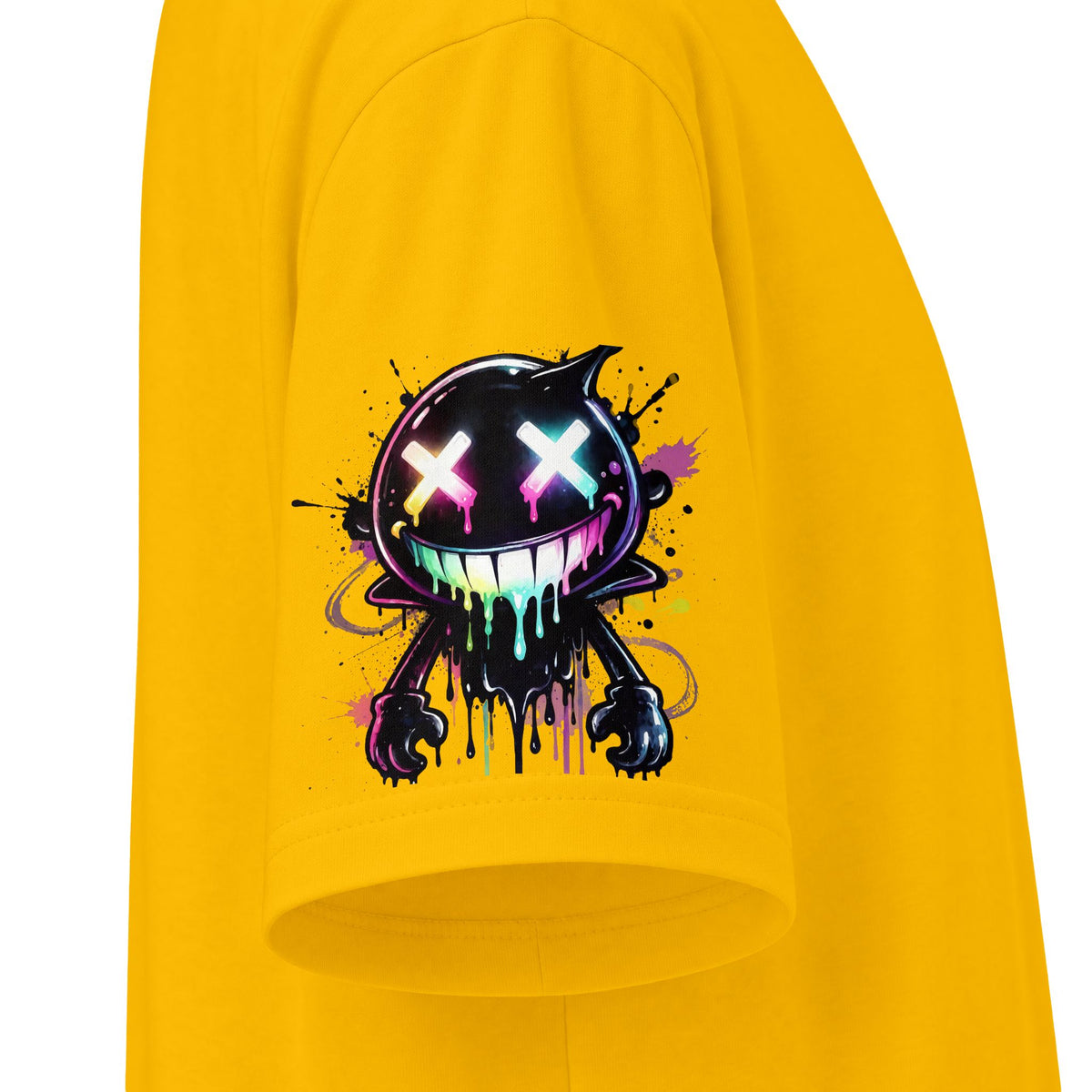 Urban Underground Collection - Neon Drip Drooly, Graphic 4-way T Shirt - CaliPride Clothing