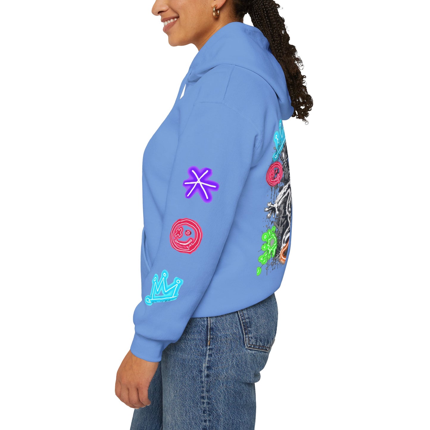 Skate & Surf Collection - Neon Skizzy Skater Graphic Hoodie, multiple colors | CaliPride Clothing