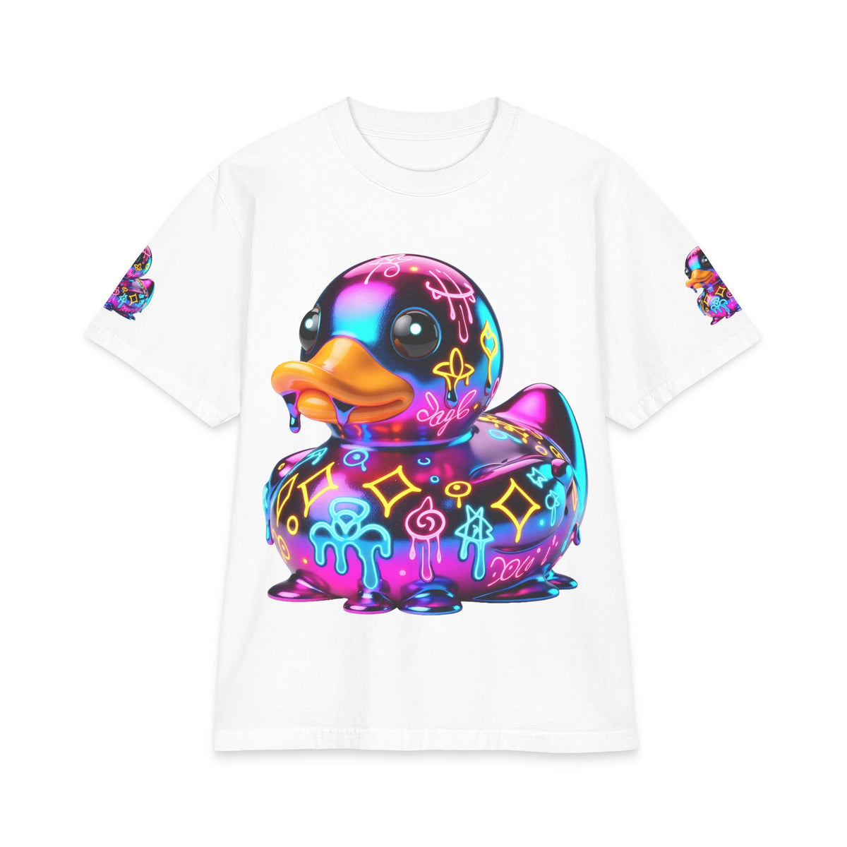 Urban Underground Collection - Neon Drip, Rub'a Ducky, Graphic 4-way T Shirt - CaliPride Clothing