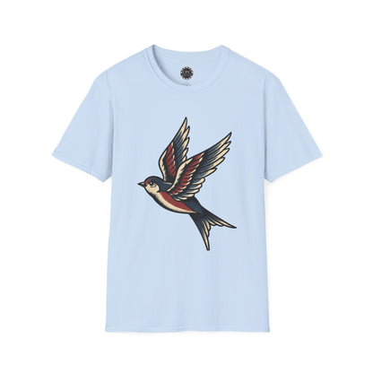 Pacific Works Collection - Vintage Flying Swallow Graphic Tee — CaliPride Clothing