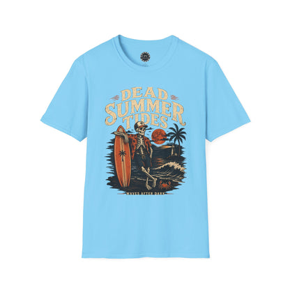 Skate & Surf Collection - Vintage Dead Summer Tides Graphic T-Shirt — CaliPride Clothing