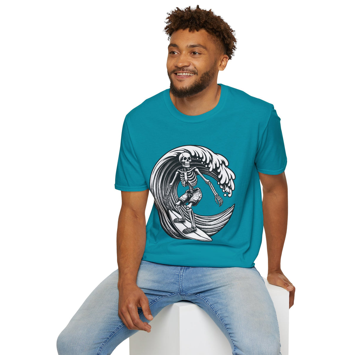Surf & Beach Collection - Solo Swellen, Vintage Skeleton Graphic T-Shirt — CaliPride Clothing