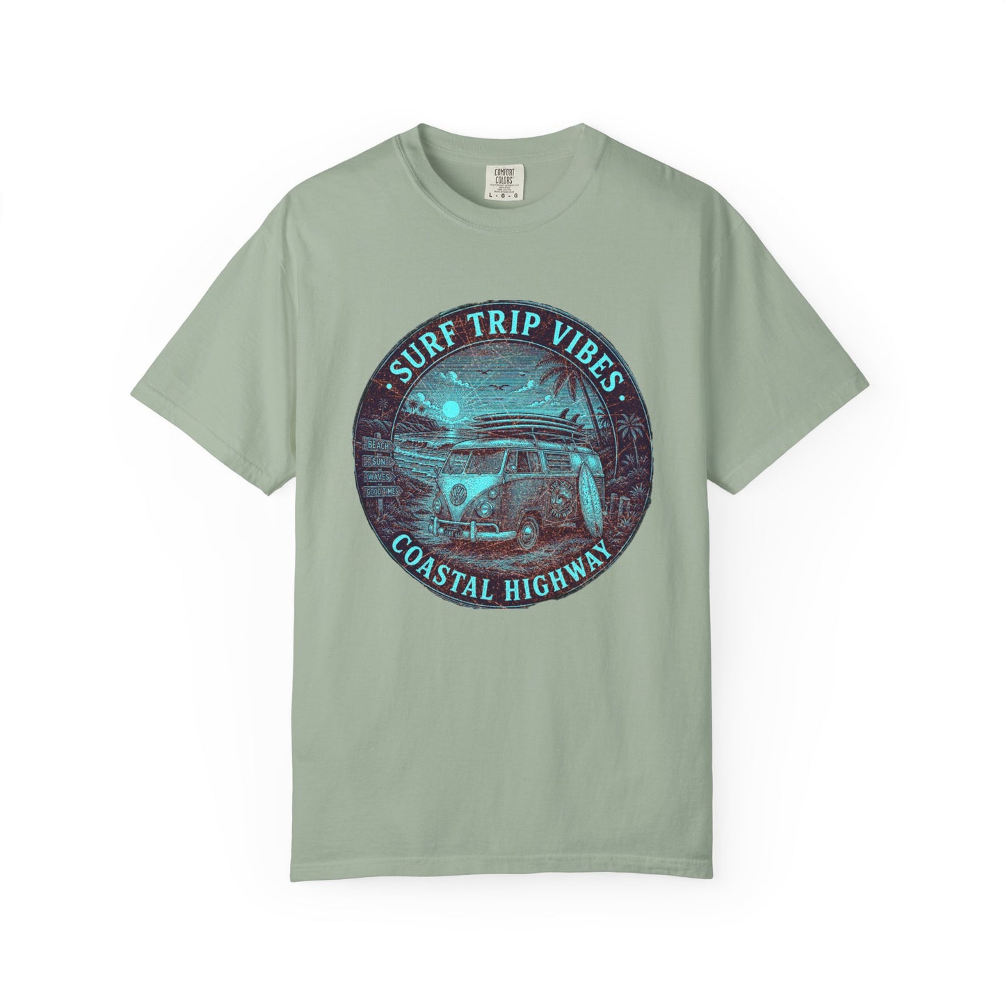 Surf & Beach Collection - Ocean Vibes Series, Surf Trip Vibes, T-shirt - CaliPride Clothing