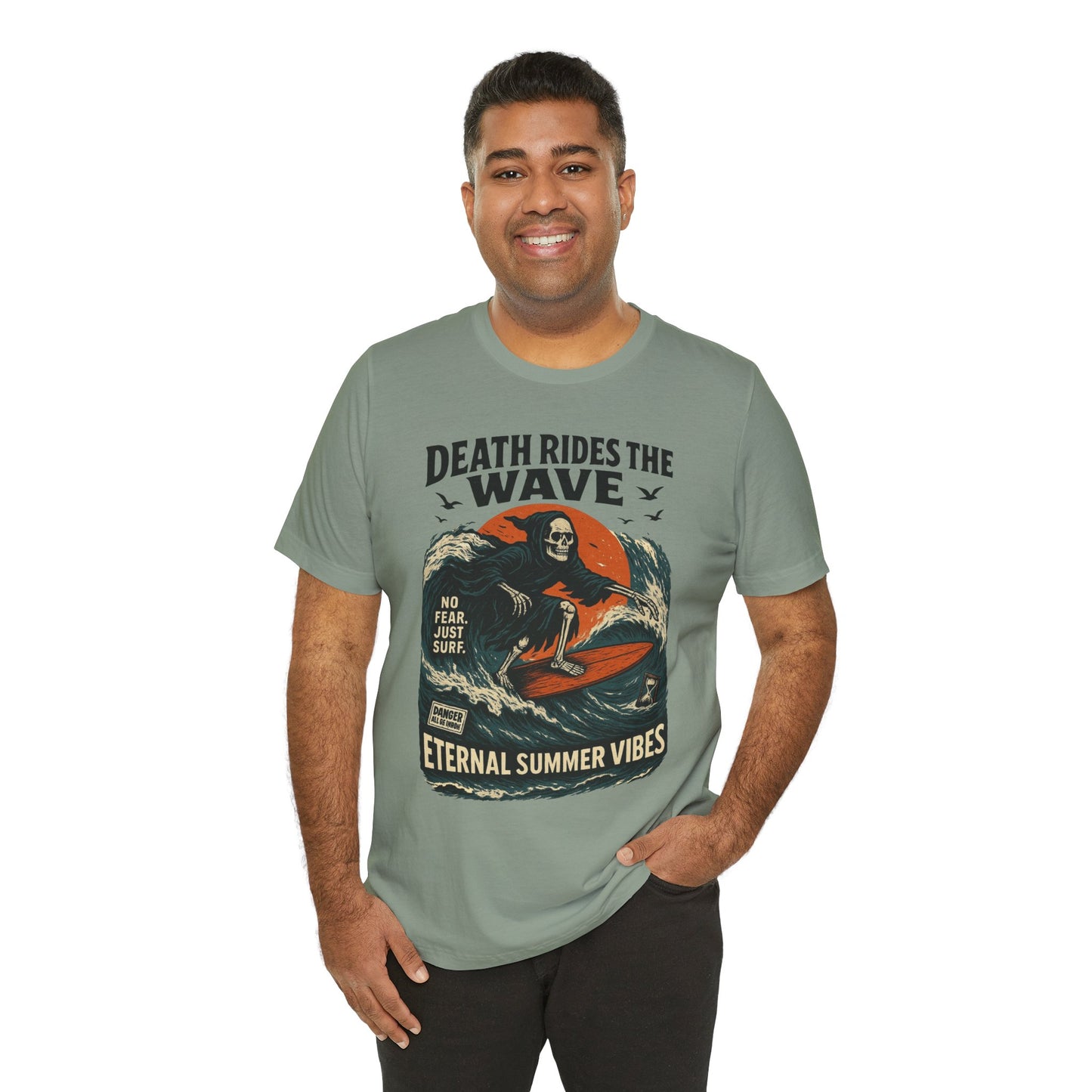 Urban Underground Collection - Death Rides the Wave Graphic T-Shirt - CaliPride Clothing