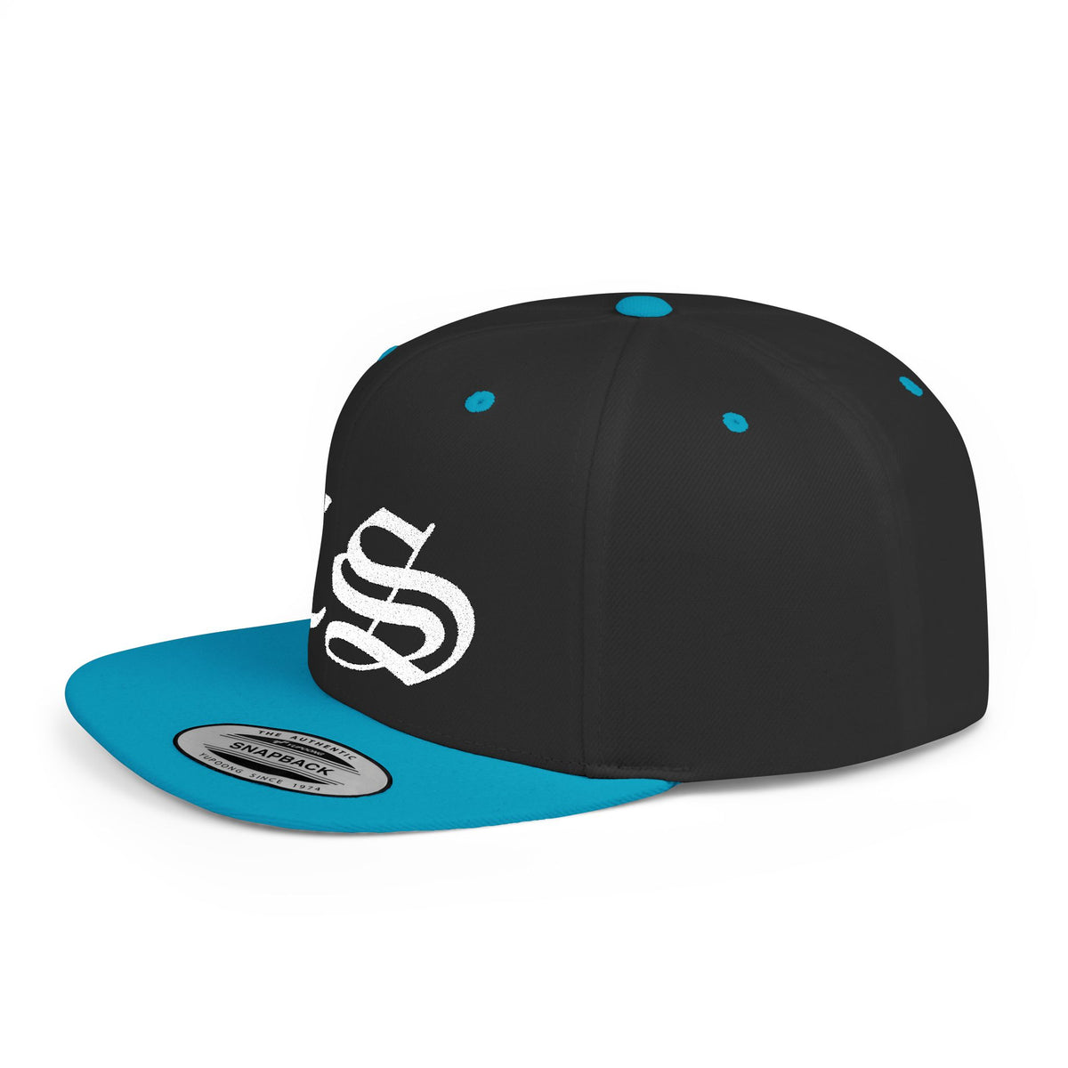 Concrete & Scars Skatewear Collection - CS Old English Embroidered, white logo, Hat | Flat Bill Snapback - CaliPride Clothing