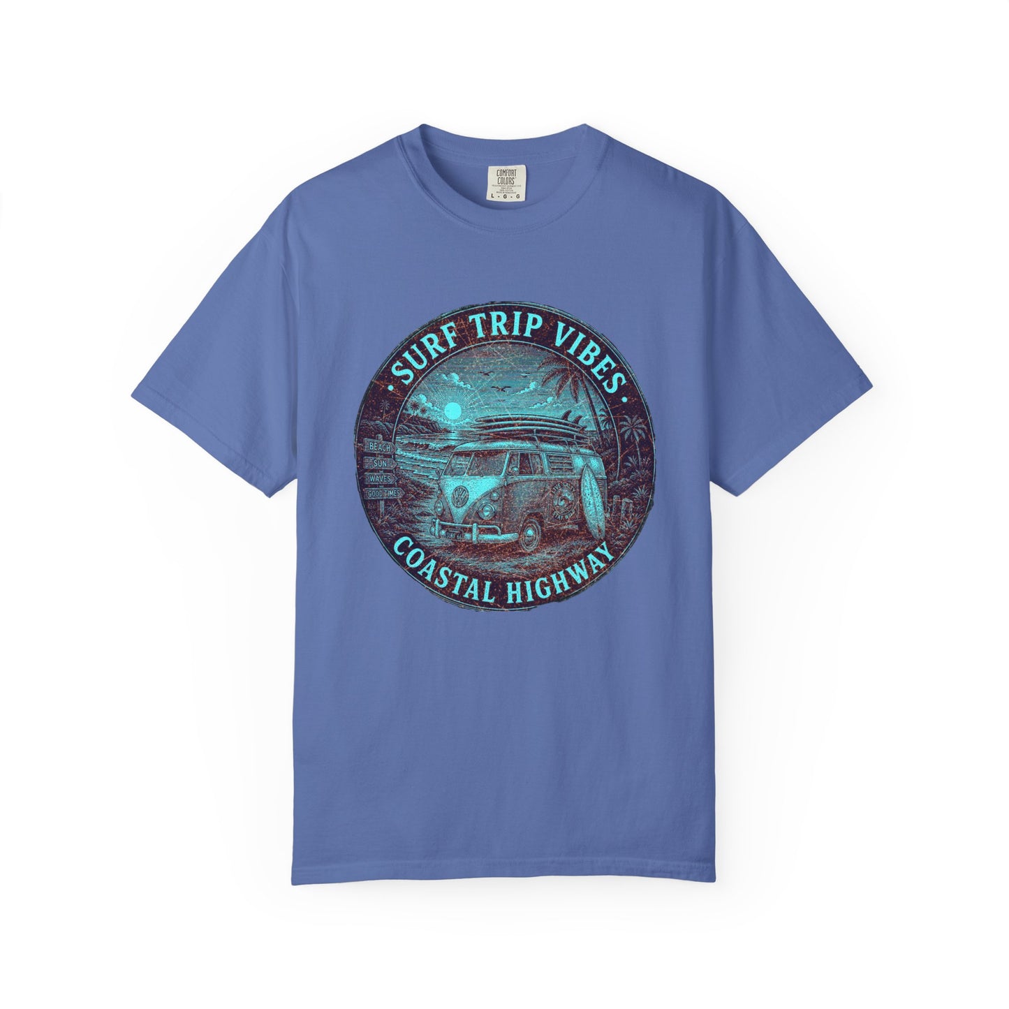 Surf & Beach Collection - Ocean Vibes Series, Surf Trip Vibes, T-shirt - CaliPride Clothing