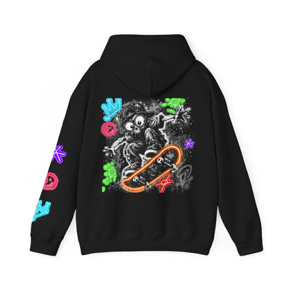 Skate & Surf Collection - Neon Skizzy Skater Graphic Hoodie, multiple colors | CaliPride Clothing